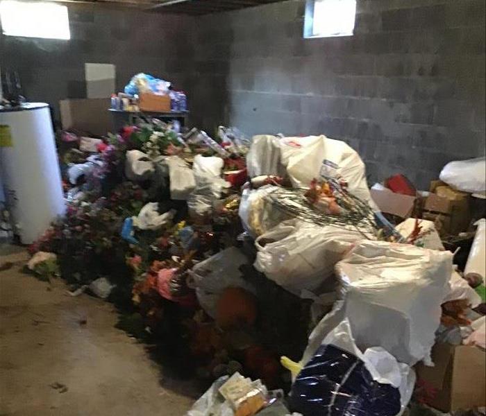 Flooded Basement Full of Contents
