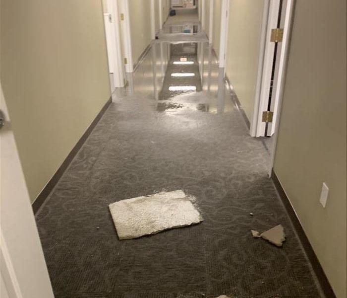 Flooded Office Hallway